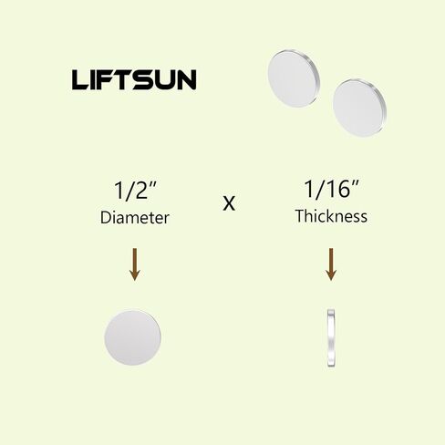 Self Adhesive N52 Super Strong Neodymium Disc Magnet - 1/2" D x 1/16" H - 50 Pack, Powerful Rare Earth Magnets with 3M 4920 VHB Double Side Adhesive Backing, Adhesive Magnets, Magnet Stickers in Kuwait