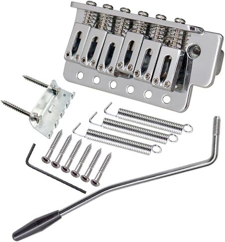 Left-Handed Guitar Lefty Tremolo Bridge System For Strat Electric Guitar (Chrome) in Saudi Arabia