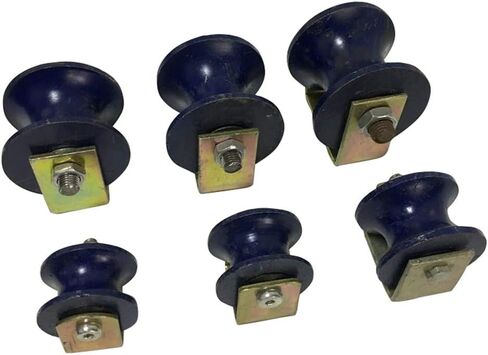 عجلات دوارة، عجلات على شكل حرف U، حديد الزهر، عجلة صلبة لباب الحظيرة شديدة التحمل، أجهزة للمسار المقلوب، أنبوب دائري، بوابة دوارة، آلات صناعية، سكة حبل سلكية (70 مم) in Kuwait