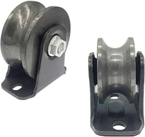 عجلات دوارة، 2 عجلة مسار للخدمة الشاقة، بكرة اتجاهية، بكرة بوابة منزلقة، محمل مزدوج، للآلات الصناعية، المتداول، قضبان الحبال السلكية، باب الحظيرة (3 بوصة) (3 بوصة) in Kuwait