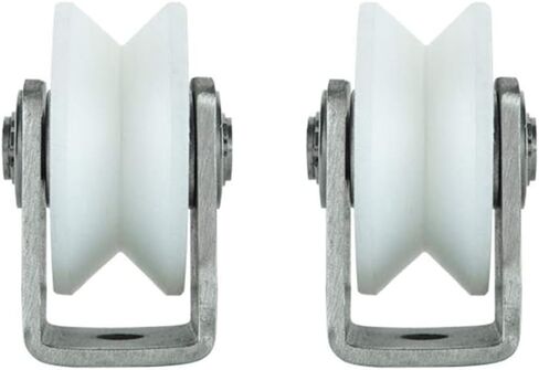 عجلات دوارة، عجلتان مع أخدود، محمل من الفولاذ المقاوم للصدأ 201، للآلات الصناعية، باب منزلق، دحرجة، قضبان حبل سلكية (نوع V، 48 مم/2 بوصة) in Kuwait