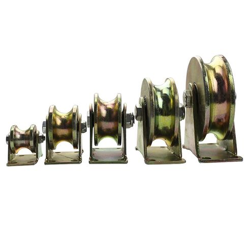 عجلات دوارة، 4 عجلات عجلات، سعة تحميل 600 كجم، للمسار المقلوب، بوابة التدحرج، الانزلاق، الآلات الصناعية، سلك حبل السكك الحديدية (1.2 بوصة/32 مم) in Kuwait