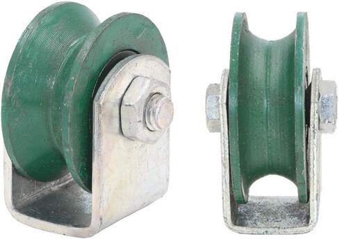 عجلات دوارة، قطعتان من حزم اتجاه الحديد الزهر، عجلة مسار، محمل مزدوج، للأنبوب الدائري، الآلات الصناعية، الباب المنزلق، المتداول، قضبان حبل الأسلاك (118 مم) (40 مم) in Kuwait