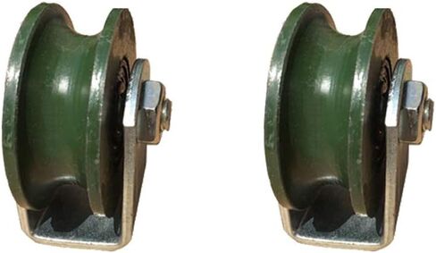 Roller Wheels,Heavy Duty Cast Iron Caster,Sliding Door Roller,300kg Load Capacity,for Round Tubes Inverted Track,Industrial Machines,Wire Rope Rail,(4 Pcs,78(2 Pcs,56mm/2.2in) in Saudi Arabia