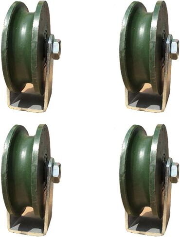 Roller Wheels,Heavy Duty Cast Iron Caster,Sliding Door Roller,300kg Load Capacity,for Round Tubes Inverted Track,Industrial Machines,Wire Rope Rail,(4 Pcs,78(2 Pcs,56mm/2.2in) in Saudi Arabia
