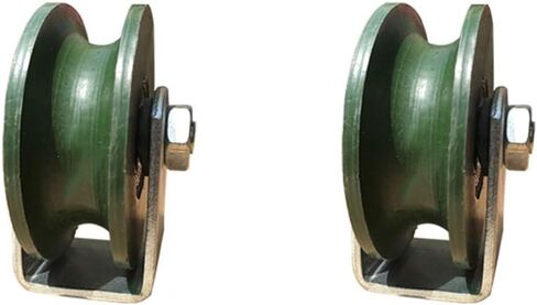 Roller Wheels,Heavy Duty Cast Iron Caster,Sliding Door Roller,300kg Load Capacity,for Round Tubes Inverted Track,Industrial Machines,Wire Rope Rail,(4 Pcs,78(2 Pcs,56mm/2.2in) in Saudi Arabia