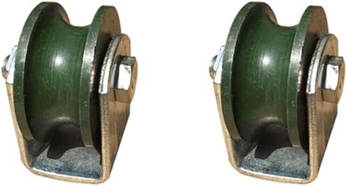 Roller Wheels,Heavy Duty Cast Iron Caster,Sliding Door Roller,300kg Load Capacity,for Round Tubes Inverted Track,Industrial Machines,Wire Rope Rail,(4 Pcs,78(2 Pcs,56mm/2.2in) in Saudi Arabia