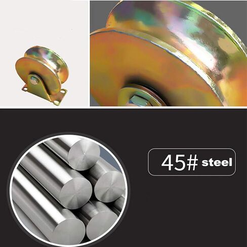 عجلات دوارة، بكرة بوابة منزلقة مع دعامة، عجلات باب الحظيرة شديدة التحمل، أجهزة منزلقة فولاذية 45#، للإطار، عربات الآلات الصناعية، سلك حبل السكك الحديدية (50 مم) in Kuwait