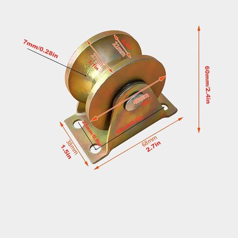 عجلات دوارة، بكرة بوابة منزلقة مع دعامة، عجلات باب الحظيرة شديدة التحمل، أجهزة منزلقة فولاذية 45#، للإطار، عربات الآلات الصناعية، سلك حبل السكك الحديدية (50 مم) in Kuwait