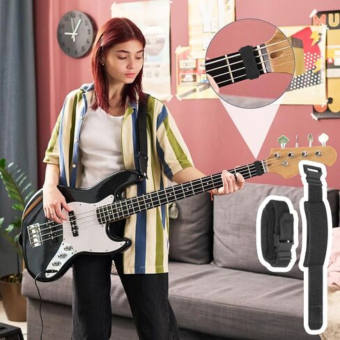 JJUNW 4Pcs Fret Wrap, Guitar String Mute Dampener, Guitar Mute Guitars String Cover Tape, Universal Bass Guitaring Accessories Fret Wrap Electric Guitars(Style B) in Saudi Arabia