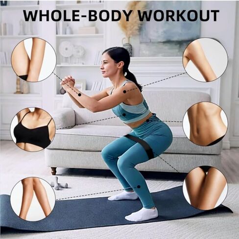 أربطة مقاومة حلقية، حلقات مقاومة شديدة التحمل للغاية، أربطة تمارين اللياقة البدنية للجسم بالكامل، لا غنى عنها للياقة البدنية للرجال والنساء، أسود 3 قطع in Kuwait