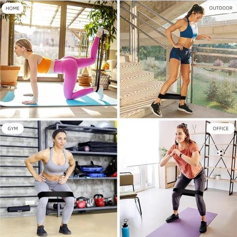 أربطة مقاومة حلقية، حلقات مقاومة شديدة التحمل للغاية، أربطة تمارين اللياقة البدنية للجسم بالكامل، لا غنى عنها للياقة البدنية للرجال والنساء، أسود 3 قطع in Kuwait