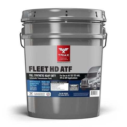 TRIAX Fleet HD ATF - استنزاف طويل اصطناعي كامل، شديد التحمل، سائل ناقل الحركة الأوتوماتيكي - درجة OEM - TES 295، TES 389 (5 جالون سطل) in Kuwait