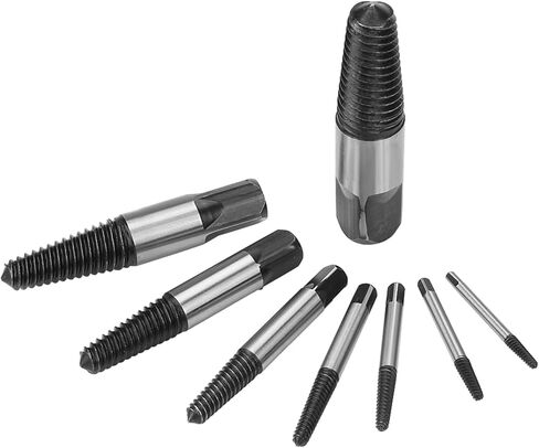 Damaged Screw Extractor, 8Pcs Broken Screw Extractors Remover, Ideal Tool for Household and Professional Electrician, For Broken or Rusty Screws, Bolts and Studs, with Heat in Saudi Arabia