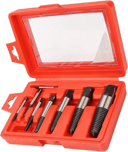 Damaged Screw Extractor, 8Pcs Broken Screw Extractors Remover, Ideal Tool for Household and Professional Electrician, For Broken or Rusty Screws, Bolts and Studs, with Heat in Saudi Arabia