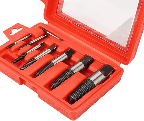 Damaged Screw Extractor, 8Pcs Broken Screw Extractors Remover, Ideal Tool for Household and Professional Electrician, For Broken or Rusty Screws, Bolts and Studs, with Heat in Saudi Arabia