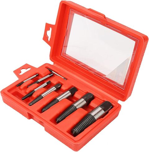 Damaged Screw Extractor, 8Pcs Broken Screw Extractors Remover, Ideal Tool for Household and Professional Electrician, For Broken or Rusty Screws, Bolts and Studs, with Heat in Saudi Arabia