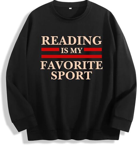 Women's Reading Is My Favorite Sport Sweatshirt Sweater Polyester Cotton Fit in Saudi Arabia