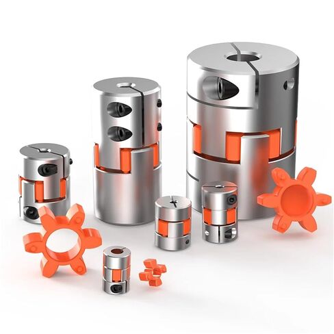 10pcs Aluminium Plum Flexible Coupler 4 Jaws D55L78 Spider Elastic Motor Coupling Shaft CNC 12/14/15/16/18/19/20/22/25/28/30 mm(18x22) in Saudi Arabia