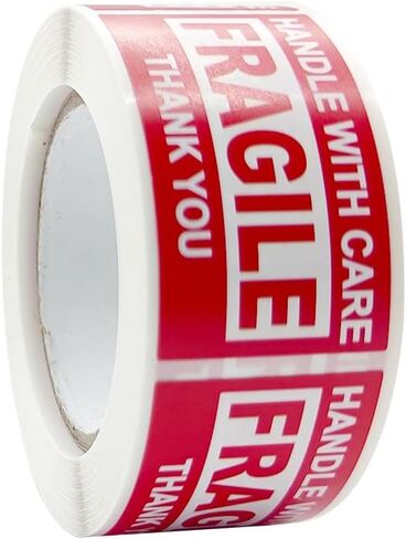 250Paste/Roll Fragile English Warning Label Sticker Copper Plate Adhesive Anti-Tamper Fragile Item Warning Stickers in Saudi Arabia