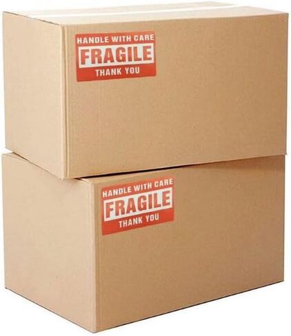 250Paste/Roll Fragile English Warning Label Sticker Copper Plate Adhesive Anti-Tamper Fragile Item Warning Stickers in Saudi Arabia