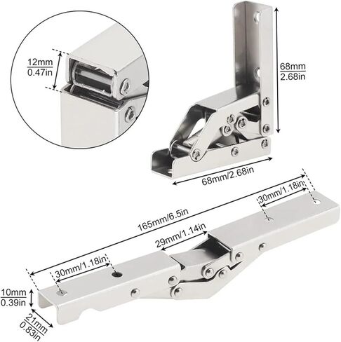 90/180 درجة الذاتي قفل الصلب للطي بين قوسين أرجل الطاولة المخفية المفصلي شقة تمديد دعم 2 قطعة in Kuwait