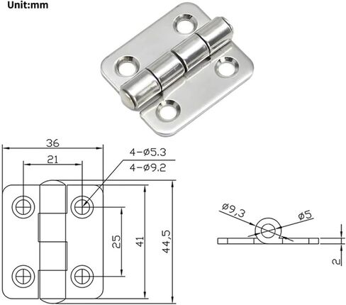 304 مفصلة من الفولاذ المقاوم للصدأ سميكة قابلة للطي خزانة ملحقات الباب معدات الأتمتة الصناعية 1 قطعة in Kuwait