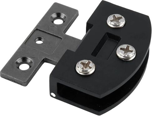 47x29x14 مللي متر الباب المفصلي سبائك الزنك خزانة خزانة بوابة كليب 5-8 مللي متر الزجاج 1 قطعة (2 قطعة أسود) in Kuwait