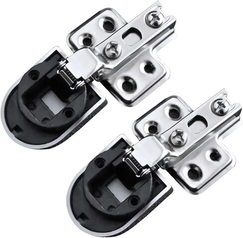 No Hole Hardware Window Accessories Furniture Supplies Cabinet Glass Door Hinge 2Pcs(Straight Bend) in Saudi Arabia