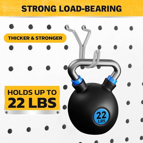 ELEAD 45-Piece Pegboard Hooks J-Hook, Silver J Hooks for Pegboard, Fits 1/8" & 3/16" Pegboards, Heavy Duty Peg Board Hooks for Hanging Keys, Retail Items & Small Tools in Saudi Arabia