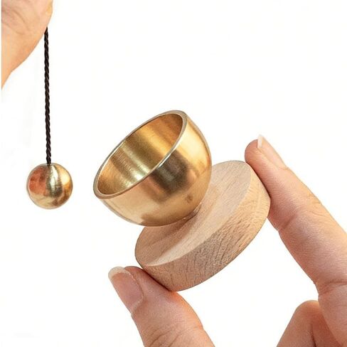 Mini Singing Bowl Set,Portable Brass Meditation Sound Bowl for Yoga,Chakra Healing,Stress Relief & Mindfulness,Self Regulation Tools,Handheld Singing Bowl,Unique Spiritual Gift for Women and Men in Saudi Arabia