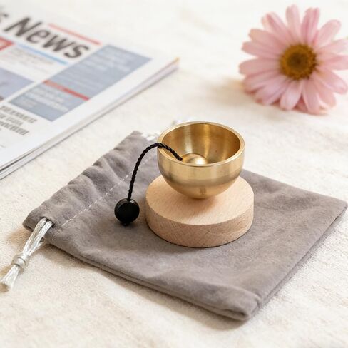 Mini Singing Bowl Set,Portable Brass Meditation Sound Bowl for Yoga,Chakra Healing,Stress Relief & Mindfulness,Self Regulation Tools,Handheld Singing Bowl,Unique Spiritual Gift for Women and Men in Saudi Arabia