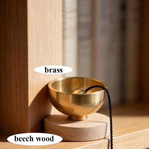 Mini Singing Bowl Set,Portable Brass Meditation Sound Bowl for Yoga,Chakra Healing,Stress Relief & Mindfulness,Self Regulation Tools,Handheld Singing Bowl,Unique Spiritual Gift for Women and Men in Saudi Arabia