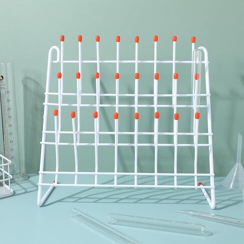 حامل تجفيف أنبوب معدني ذو 24 موضعًا مع طلاء بلاستيكي للأواني الزجاجية لمختبر العلوم وأنابيب الاختبار in Kuwait