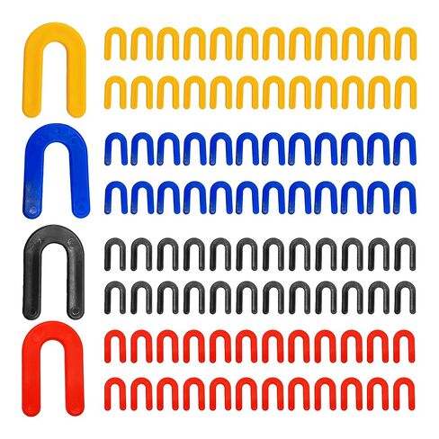50PCS Horseshoe Tile Spacers, 1/16 Inch U-Shape Plastic Structural Shims for Tile Leveling System, Blue Tile Leveling Clips for Ceramic Floor and Wall Installation in Saudi Arabia