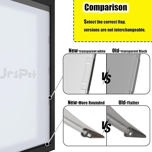 URSPET 14 1/5''W × 24 1/5''H استبدال غطاء باب الكلب إصدار جديد - ختم محكم محسّن، مقاوم للعوامل الجوية، سهل التركيب، مناسب حصريًا لباب الكلاب URSPET XL (موديلات ما بعد يوليو 2024) in Kuwait