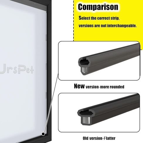 URSPET 14 1/5''W × 24 1/5''H استبدال غطاء باب الكلب إصدار جديد - ختم محكم محسّن، مقاوم للعوامل الجوية، سهل التركيب، مناسب حصريًا لباب الكلاب URSPET XL (موديلات ما بعد يوليو 2024) in Kuwait