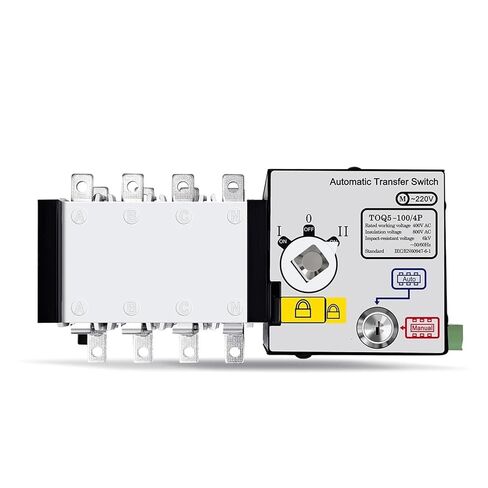 مفتاح النقل التلقائي 4P 100A PC-Rated AC 400V التبديل التلقائي / اليدوي 2 مدخلات 1 مخرج in Kuwait