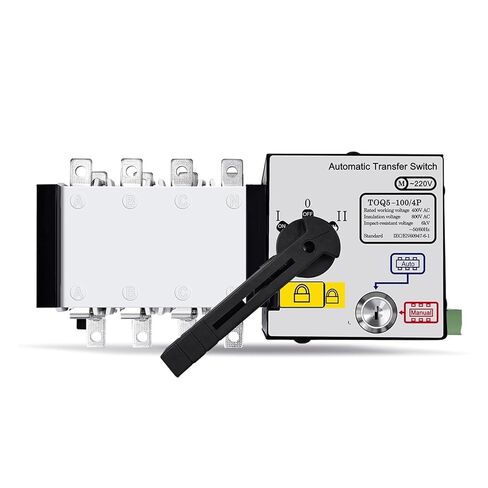 مفتاح النقل التلقائي 4P 100A PC-Rated AC 400V التبديل التلقائي / اليدوي 2 مدخلات 1 مخرج in Kuwait