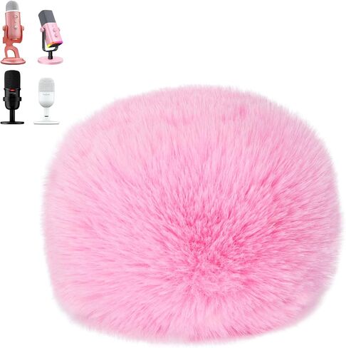 SUNMON Blue Yeti Microphone Pop Filter, Mic Cover Furry Foam for Blue Yeti, Fifine AM8, HyperX SoloCast, Razer Seiren V3 Mini Microphones and Most Mic (Pink) in Saudi Arabia