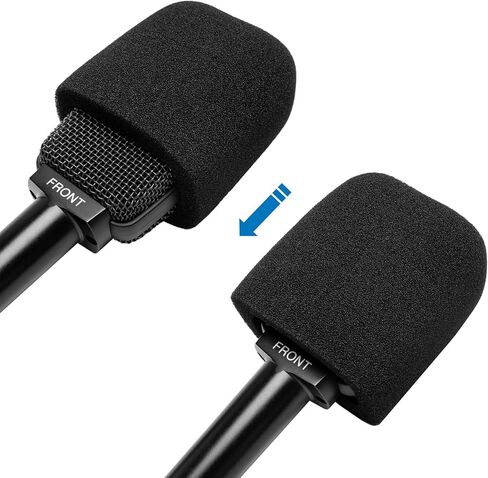 غطاء ميكروفون للزجاج الأمامي من الفوم متوافق مع AKG C214 C314، Se Electronics X1 A، SE 4400 4100، BEHRINGER B906، SUPERLUX PRA628، ميكروفون، مرشح بوب عالي الكثافة، مربع أسود in Saudi Arabia