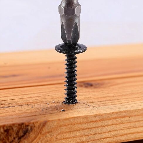 130PCS #8×3/4" Black Wood Screws,Phillips Modified Truss Head, Quick Metal Self Tapping Zinc Oxide,Use for Furniture, Woodworking,Household Appliances in Kuwait