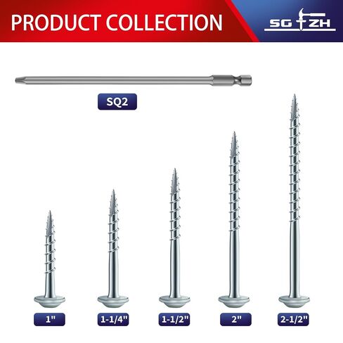 Pocket Hole Screws #8 x 1-1/4" (158Pcs) 1lb. Carbon Steel, Black, Washer Head, Coarse Thread, Square Drive,150MM Drive Bit Included in Saudi Arabia
