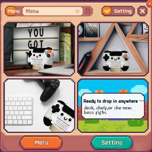 الدعم العاطفي الكروشيه - المصنوع يدويًا Crocket Controller Crocket ، 2025 التخرج ، هدايا عيد ميلاد فريدة من نوعها لأصدقاء أفضل زملاء في الفريق الابنة in Kuwait