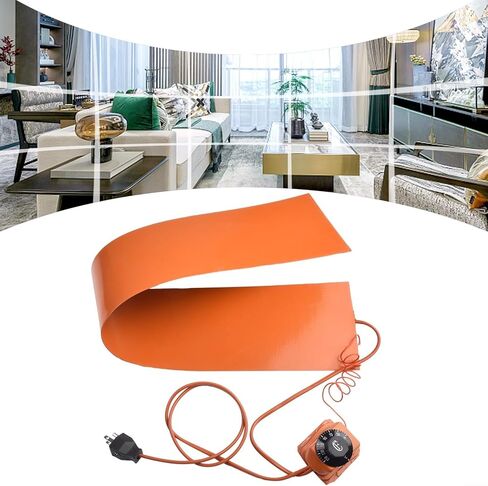 وسادة تسخين سيليكون 1200 واط، بطانية تسخين مطاطية 110 فولت/220 فولت، وسادة تسخين ساخنة مع وحدة تحكم لانحناء جانب الجيتار 50 درجة مئوية أقصى درجة حرارة، سلك طاقة 2 متر متضمن in Kuwait