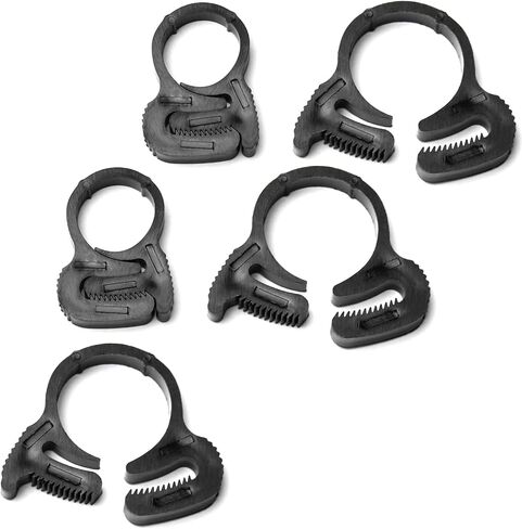 Wenheww Nylon Hose Clamps, 17.2mm-19.2mm/0.68"-0.76" Adjustable Double Snap Grip, Black Ratcheting Hose Clamp, Plastic Snap Clamps Kit, 10Pcs in Saudi Arabia