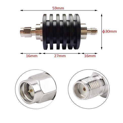 1 قطعة شحن مجاني 5 واط SMA أنثى إلى ذكر المخفف المحوري DC-3GHZ/4GHZ 50ohm 1dB 2dB 3dB 10dB 20dB 30dB للمختبر (20db 4Ghz) in Kuwait