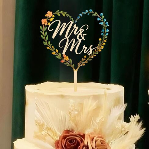 ريفي خشبي كعكة الزفاف توبيبر السيد والسيدة - صديقة للبيئة ، مصنوعة يدويًا لكعك الزفاف ، دش الزفاف ، زينة الذكرى السنوية in Kuwait