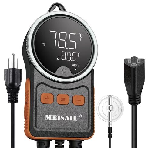 Temperature Controller can be Used for aquaculture, Plant mat Heating, Reptile Thermostat, with Load line Over-Temperature Protection and Dual Sensor auto-Safety Calibration in Saudi Arabia