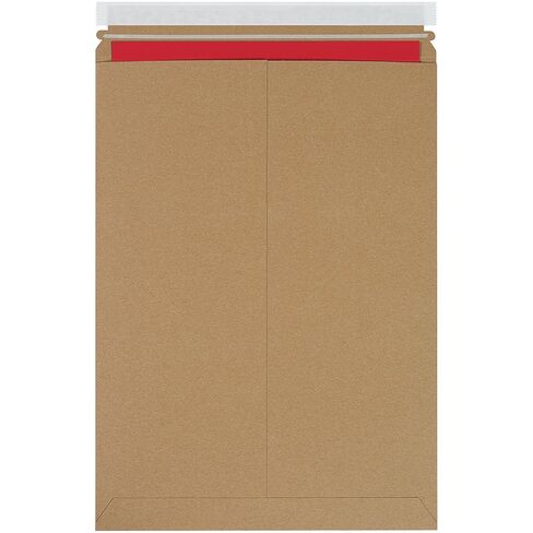 رسائل بريدية مسطحة صلبة من علامة Tape Logic مقاس 13 × 18 بوصة من العلامة التجارية Stayflats، كرافت (عبوة من 100 قطعة) رسائل بريدية لمستندات الصور، قفل قابل للتقشير والختم، شريط مسيل للدموع سهل الفتح. in Kuwait